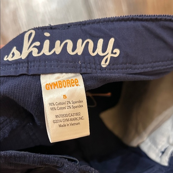 Gymboree Navy Skinny Pants with Gold Accents - Picture 5 of 6
